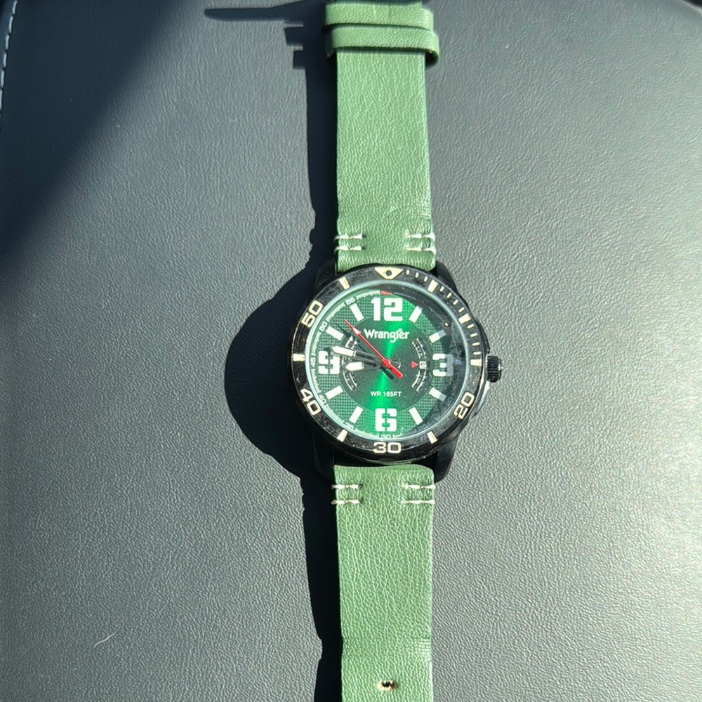 Wrangler Green Strap Watch